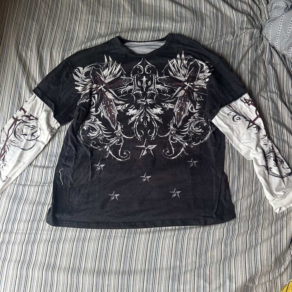 Edgy Black and White Graphic Tee